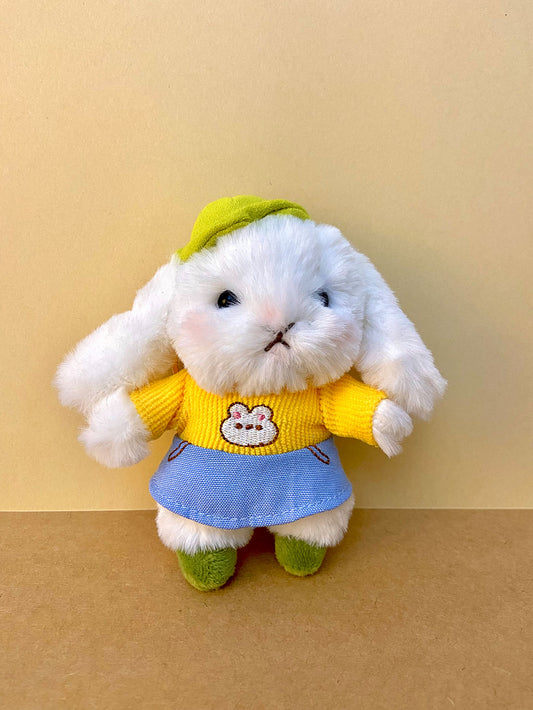 Cute Fuzzy Rabbit Plush Keychain & Bag Charm