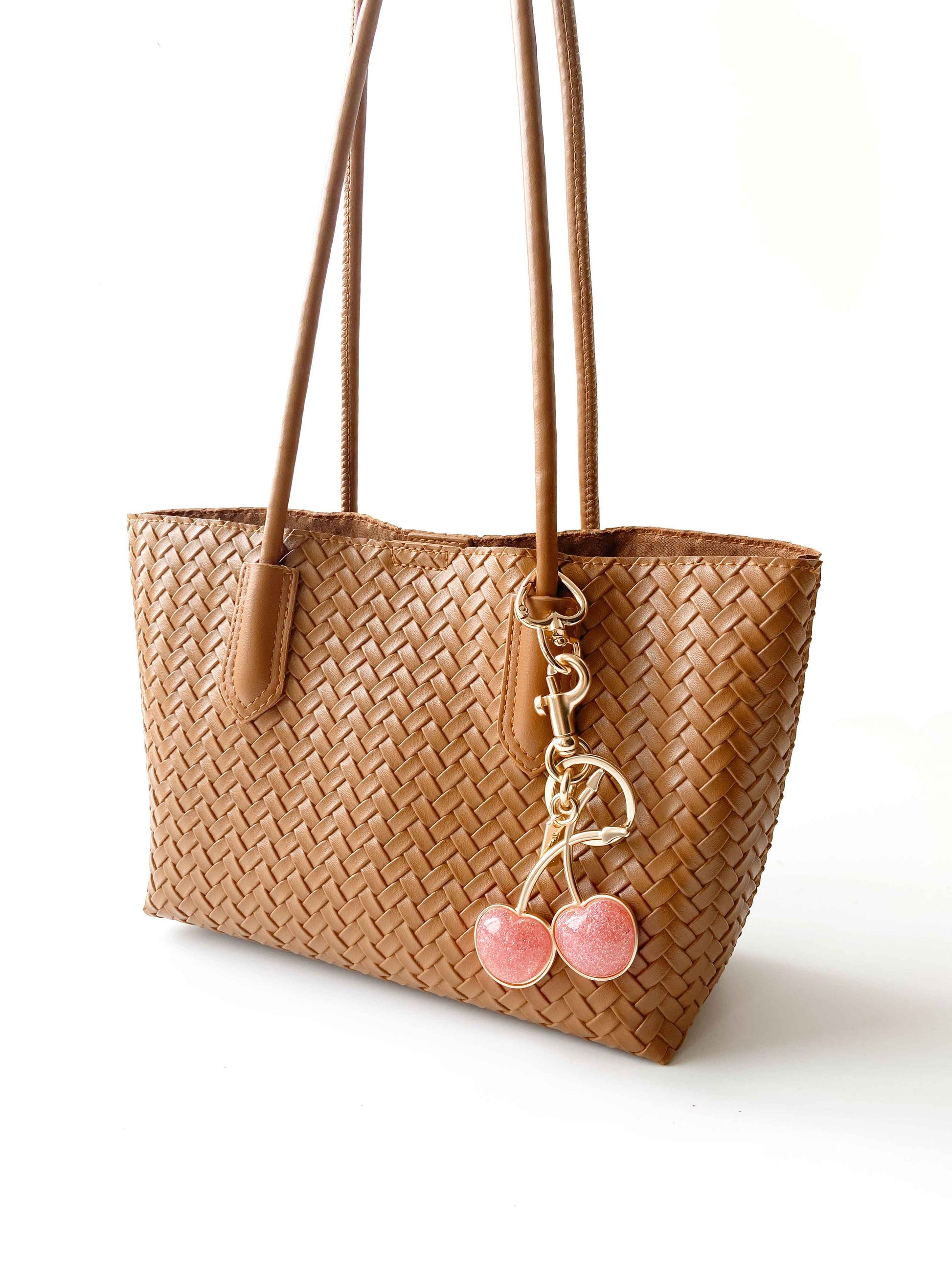 Tote Bag with Cherry Charm Overall Match