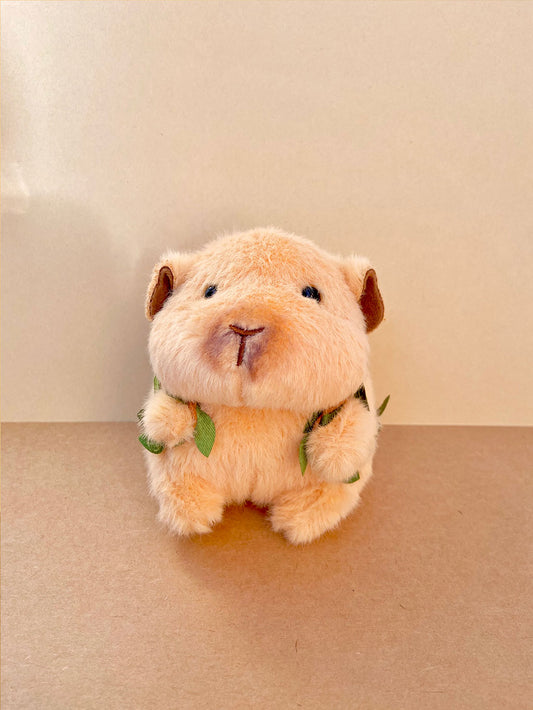 Cute Golden Hamster with Strawberry Backpack Keychain & Bag Charm