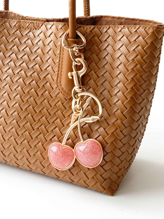 Woven_Tote_Bag_with_Cherry_Charm_Fashion_Match